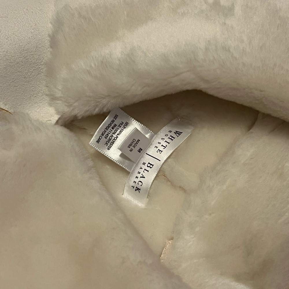 Like NEW WHBM Elegant White Long Coat - Faux Fur - Picture 4 of 8